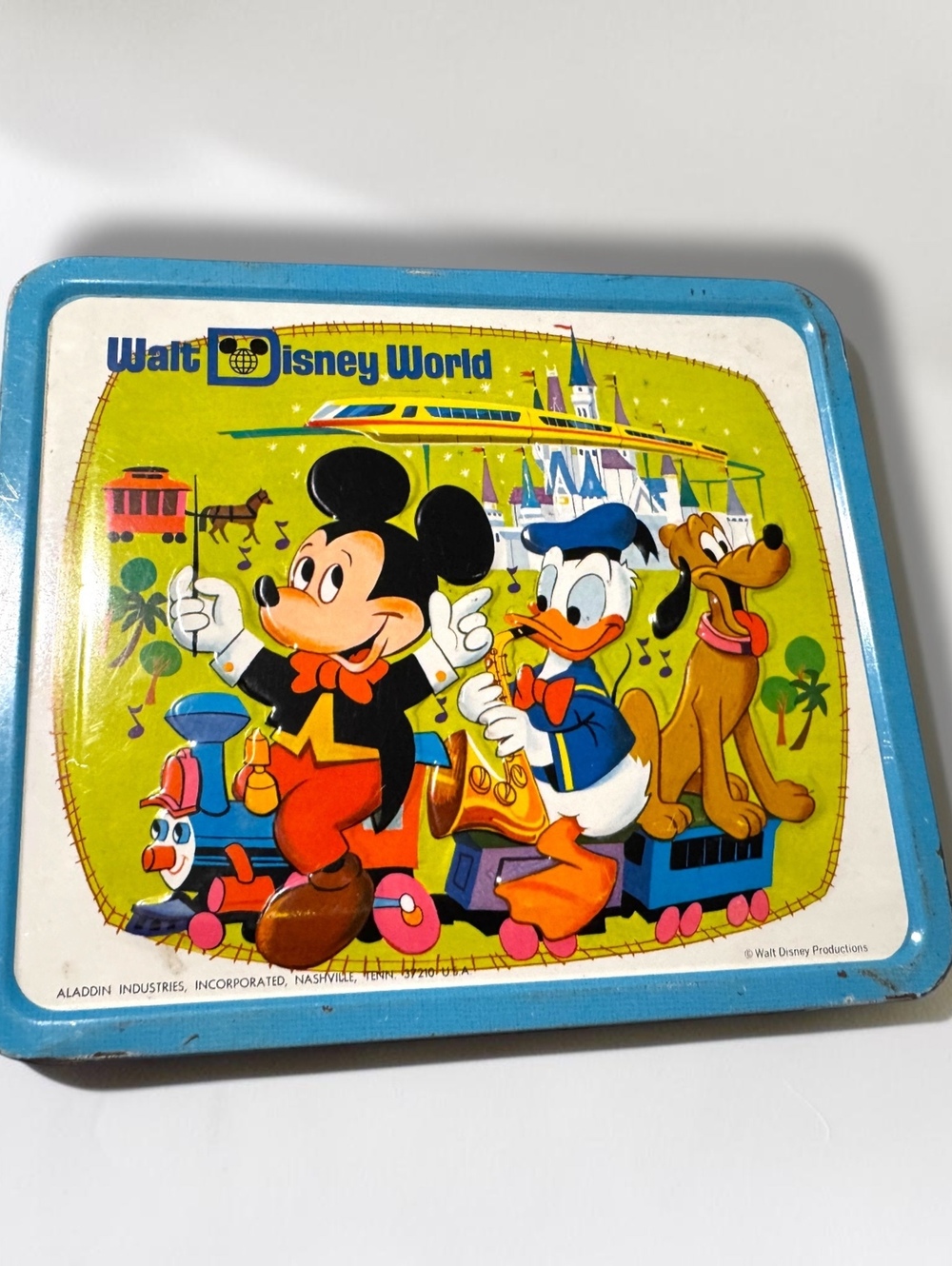 Vintage Walt Disney World Metal Lunchbox with Thermos 1970s